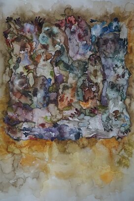 Crowds - Watercolour on paper